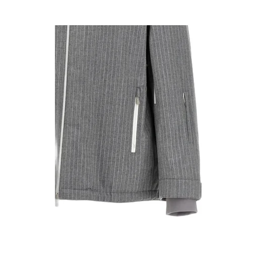 Brunello Cucinelli Pinstriped Hooded Bomber Jacket