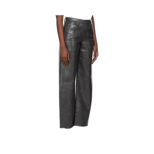 Agolde Leather Curved-Leg Pants