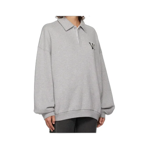 We11Done Polo Collar Logo Sweater