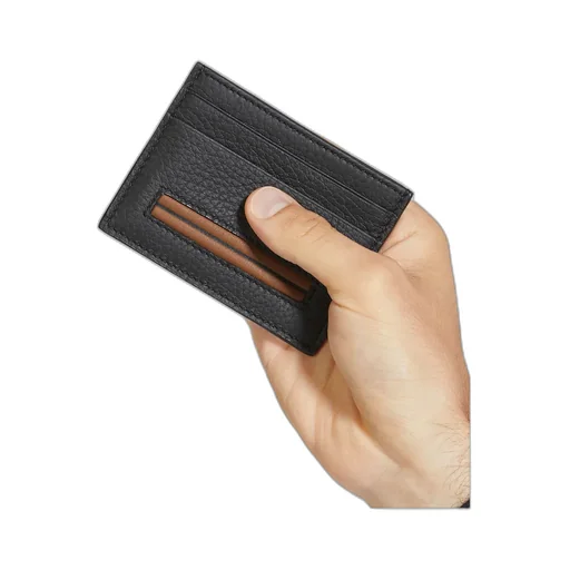 Zegna Logo Embossed Card Holder
