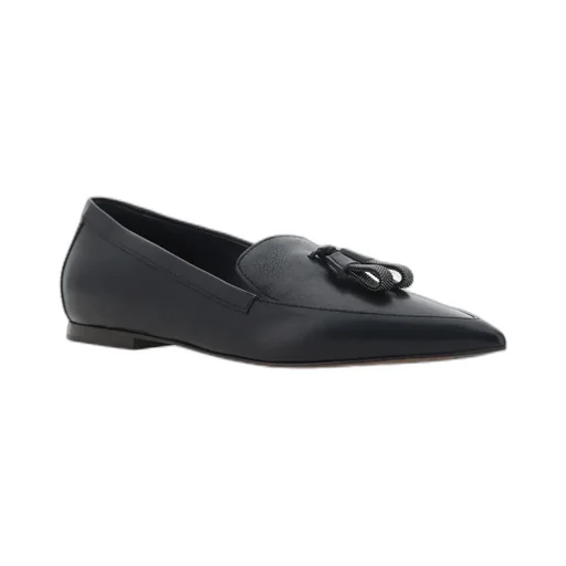 Brunello Cucinelli Pointed Toe Slip-On Ballet Flats