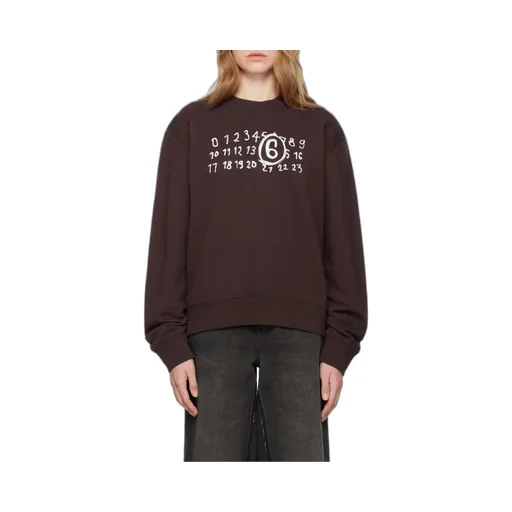 Mm6 Maison Margiela Numbers-Printed Crewneck Sweatshirt