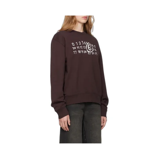 Mm6 Maison Margiela Numbers-Printed Crewneck Sweatshirt