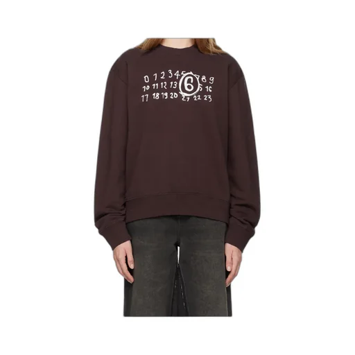 Mm6 Maison Margiela Numbers-Printed Crewneck Sweatshirt