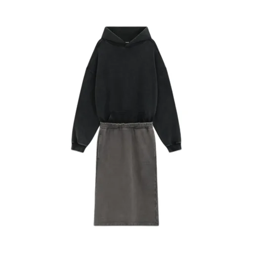 Layered Hooded Dress