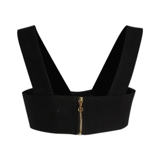 Patou Strapped Tweed Crop Top
