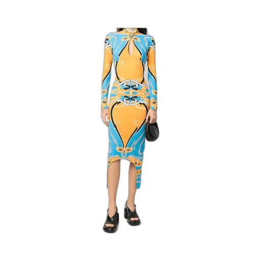 Backless Printed Dress