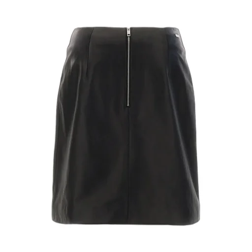 Boss Hugo Boss Logo Lettering Leather Mini Skirt