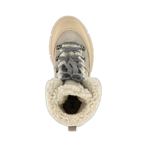 Brunello Cucinelli Shearling Lace-Up Boots