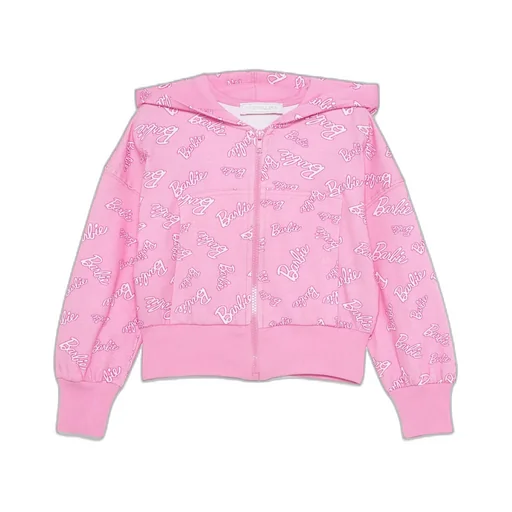 X Barbie Logo-Print Hoodie
