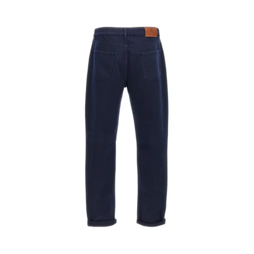 Brunello Cucinelli Logo Patch Straight Leg Jeans