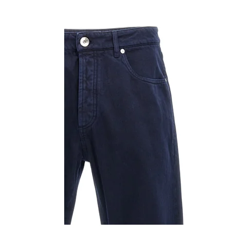 Brunello Cucinelli Logo Patch Straight Leg Jeans