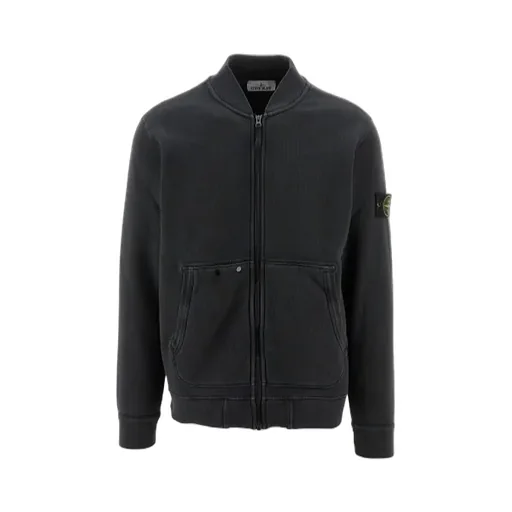 Stone Island Logo Patch Zip-Up Jacket
