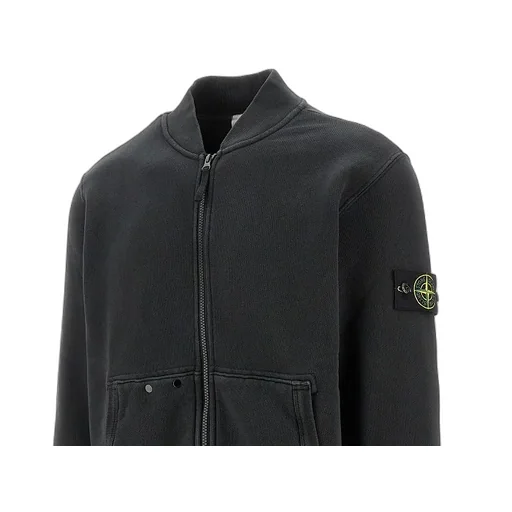 Stone Island Logo Patch Zip-Up Jacket