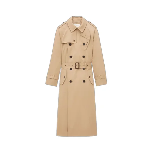 Saint Laurent Double-Breasted Belted Trench Coat