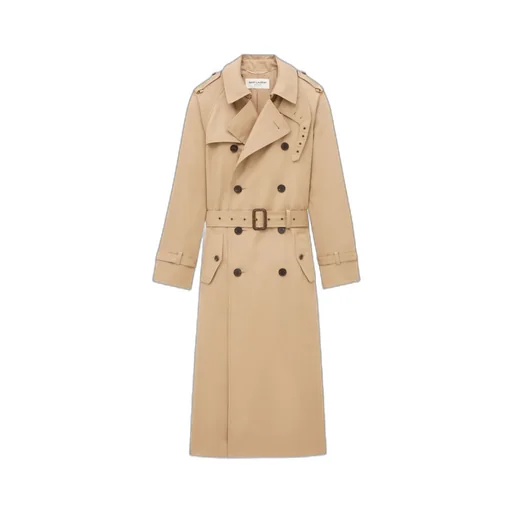 Saint Laurent Double-Breasted Belted Trench Coat