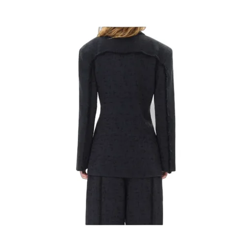 Black Tweed Suiting Blazer