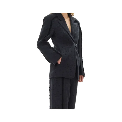 Black Tweed Suiting Blazer