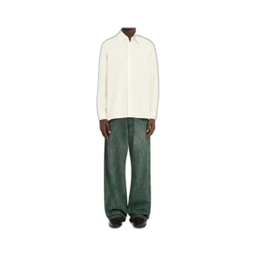 Mm6 Maison Margiela Logo-Printed Poplin Shirt