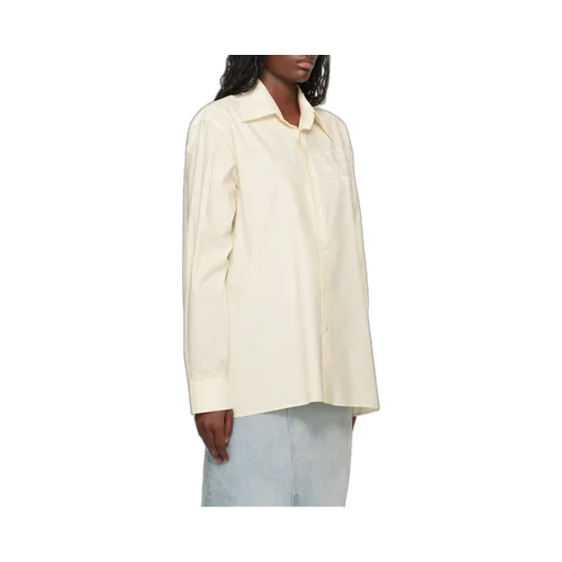 Mm6 Maison Margiela Logo-Printed Poplin Shirt