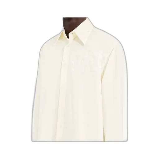 Mm6 Maison Margiela Logo-Printed Poplin Shirt