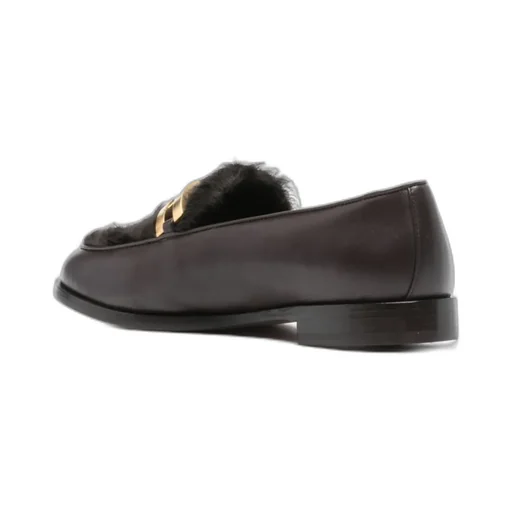 Shearling-Trim Loafers