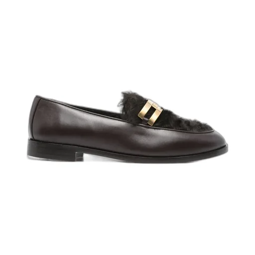 Shearling-Trim Loafers