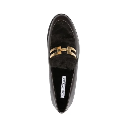 Shearling-Trim Loafers