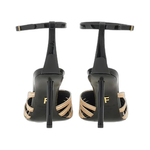 High-Heeled Sandals With Thin Ankle Straps