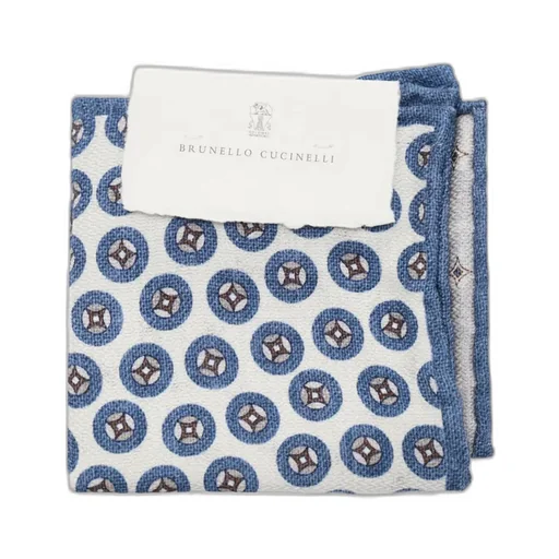 Brunello Cucinelli Logo Patch Graphic Printed Pocket Scarf