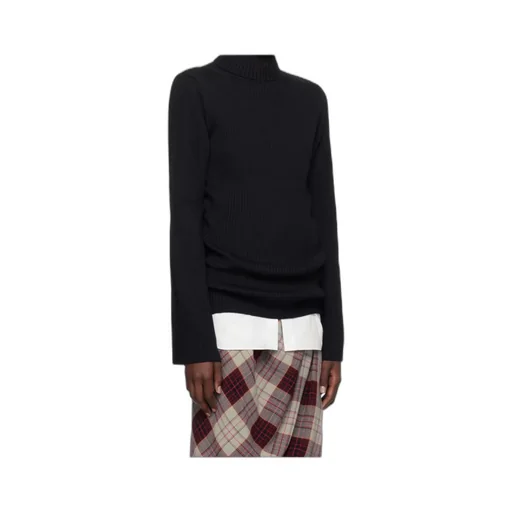 Junya Watanabe Long-Sleeved Ribbed Turtleneck Top