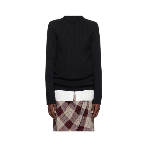 Junya Watanabe Long-Sleeved Ribbed Turtleneck Top