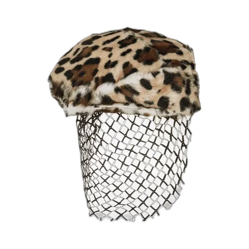 Leopard-Print Veil Hat