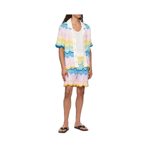 Casablanca Gradient Wave Knit Shorts