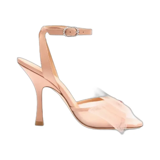 100Mm Blushing Bow Sandals