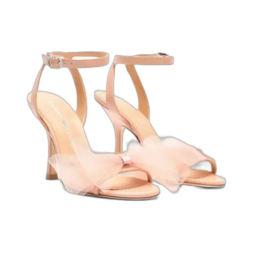 100Mm Blushing Bow Sandals