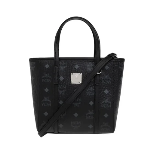 Mcm Monogrammed Logo Plaque Tote Bag