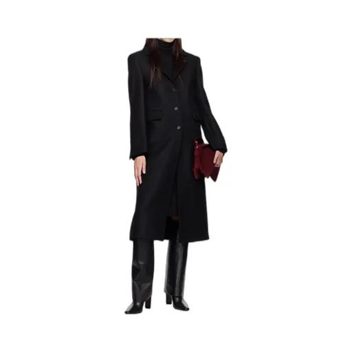 Long-Sleeved Button-Down Coat