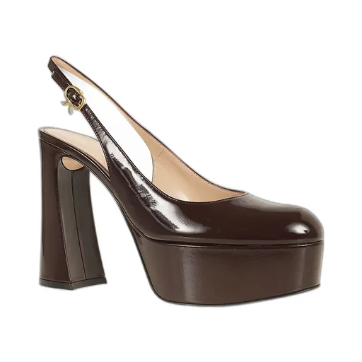 Gianvito Rossi Bessie Round Toe Platform Pumps