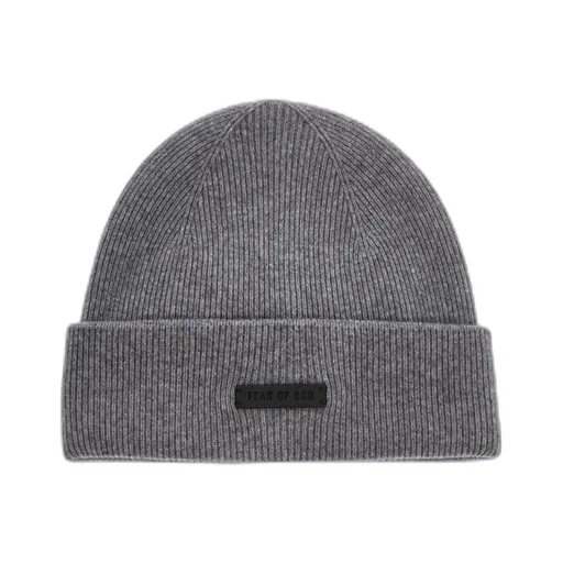 Fear Of God Logo Patch Ribbed Knit Beanie