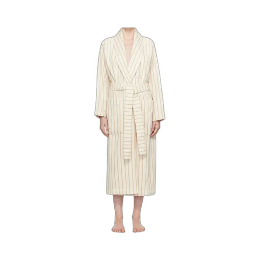 Striped Long-Sleeved Bathrobe