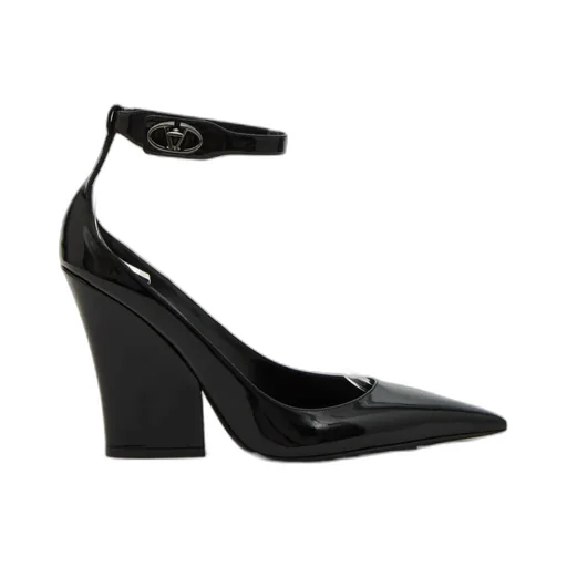 Valentino Logo Plaque Pointed Toe Pumps