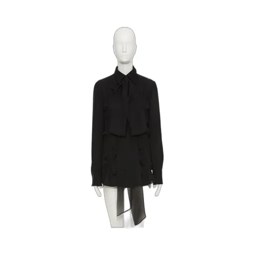 Valentino Pussy-Bow Long-Sleeved Shirt