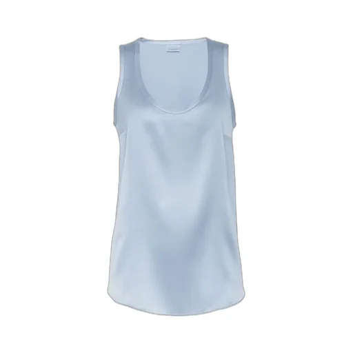 Brunello Cucinelli Sleeveless Curved Hem Blouse