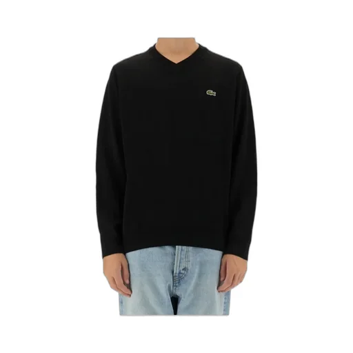 Lacoste Logo Patch V-Neck Jumper