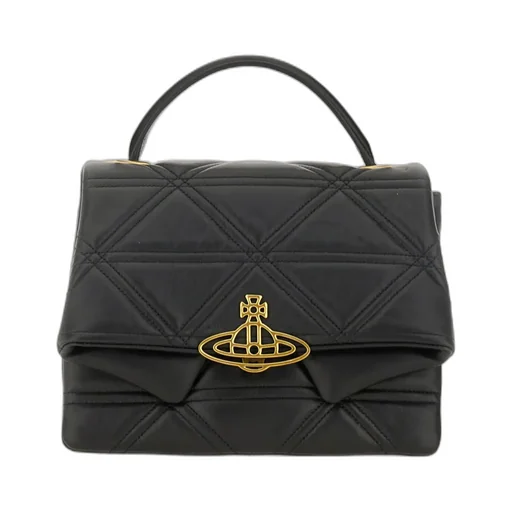 Vivienne Westwood Logo Plaque Quilted Tote Bag