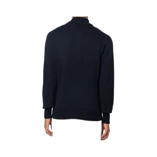 Zip-Front Knitted Jumper