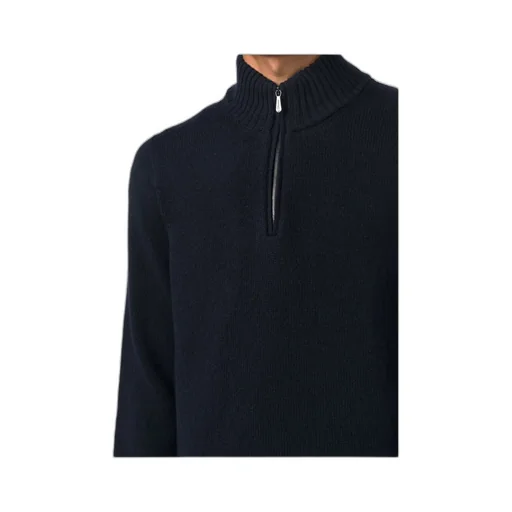 Zip-Front Knitted Jumper