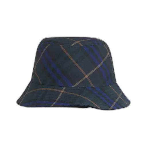 Burberry Ekd Motif Checked Bucket Hat