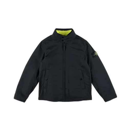 Stone Island Junior Logo Patch Zipped Fleece Jacket